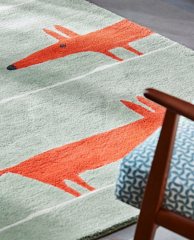 Scion Mr. Fox mint/poppy 025313 design szőnyeg - Leguan Exclusive - Scion - 120 x 180 cm