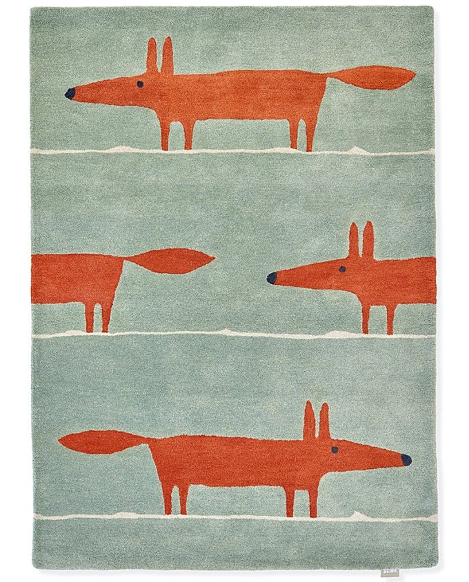 Scion Mr. Fox mint/poppy 025313 design szőnyeg - Leguan Exclusive - Scion - 120 x 180 cm