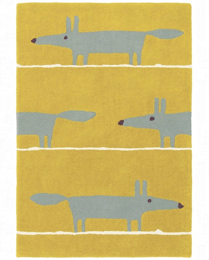 Scion Mr. Fox mustard 25306 design szőnyeg - Leguan Exclusive - Scion - 90 x 150 cm