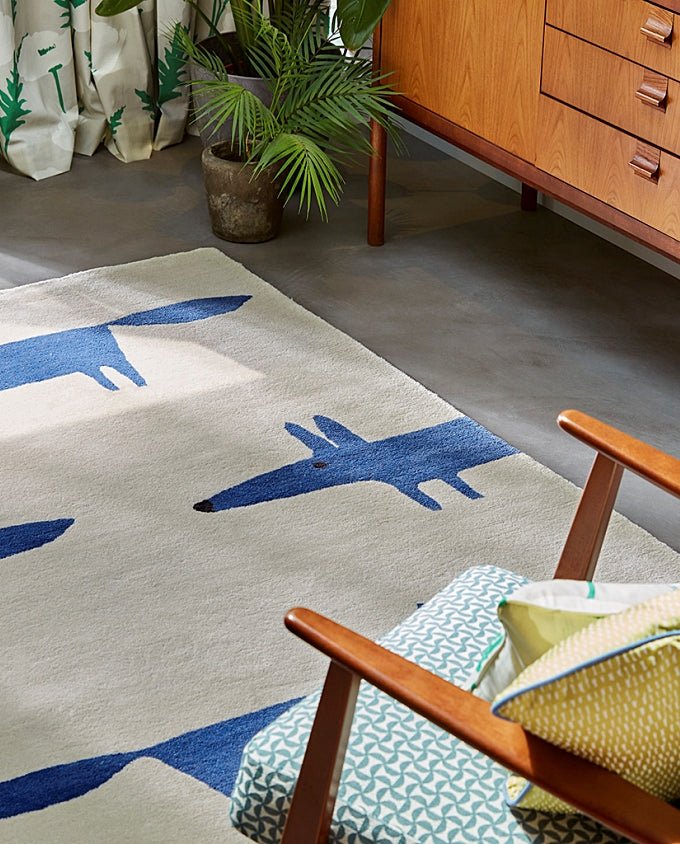Scion Mr. Fox pebble/denim 025328 design szőnyeg - Leguan Exclusive - Scion - 140 x 200 cm