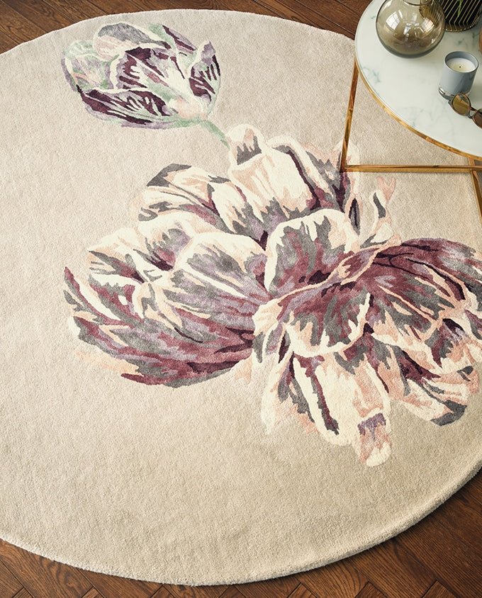 Ted Baker Tranquility round beige 56001 design szőnyeg - Leguan Exclusive - Ted Baker - 150 cm kör