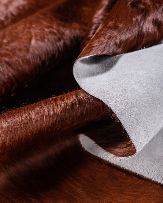 Természetes marhabőr XL barna, egyedi mintázatú szőnyeg - Leguan Exclusive - Leguan Exclusive -