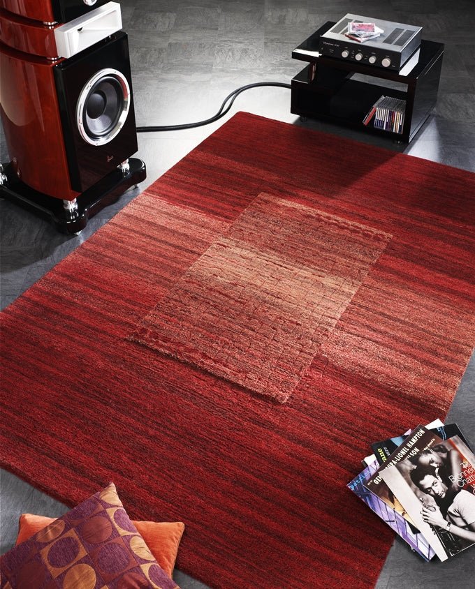Velvet 771 rot kézi csomózású nepáli gyapjúszőnyeg 170 x 240 cm - Leguan Exclusive - leguan exclusive - 170 x 240 cm