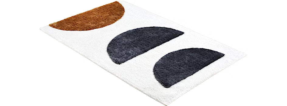 Barbados 1950  félkör mintás fürdőszoba szőnyeg 60 × 90 cm