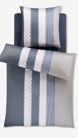 Joop! Ágyneműszett Cornflower Stripes 4069 DEEP COAL 140*200/ 70*90cm garnitúra