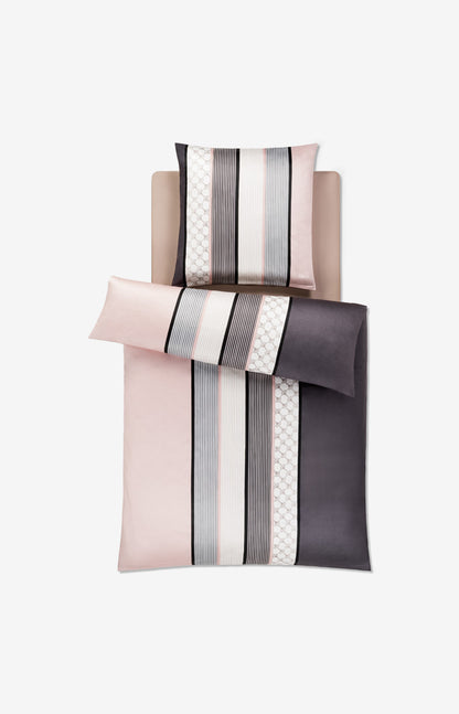 Joop! Ágyneműszett Cornflower Stripes 4069 DEEP ROSE 140*200/ 70*90cm garnitúra