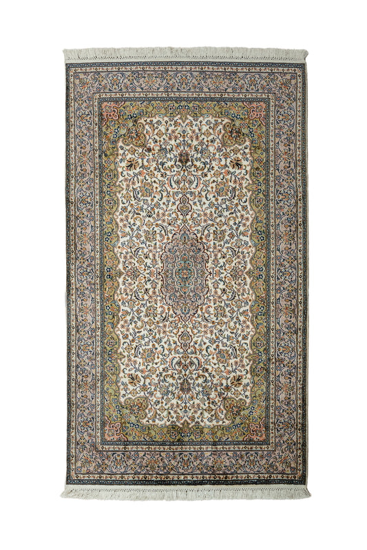 Kashan cream selyemszőnyeg, 96x160 cm