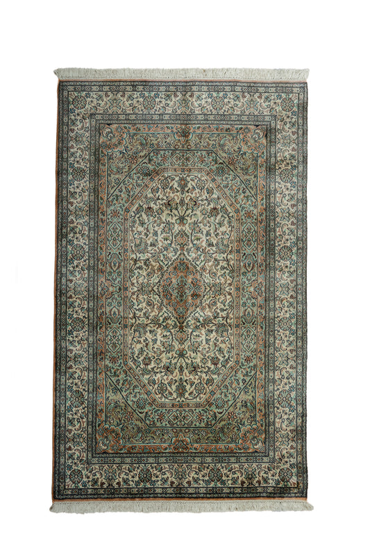 Kashan cream selyemszőnyeg, 124x185 cm