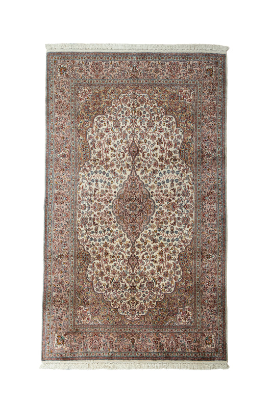 Kashan cream selyemszőnyeg, 123x196 cm