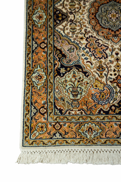 Kashan cream selyemszőnyeg, 61x93 cm