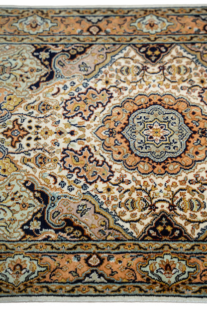 Kashan cream selyemszőnyeg, 61x93 cm