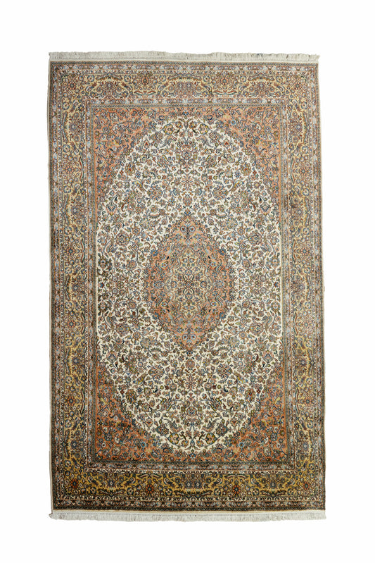 Kashan cream selyemszőnyeg, 167x260 cm