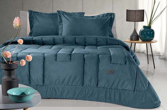 Guy Laroche Scarlett Velvet Blue saphire Ágytakaró