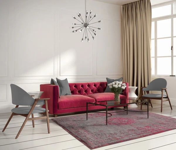 Louis De Poortere Medallion 8261 Pink Flash