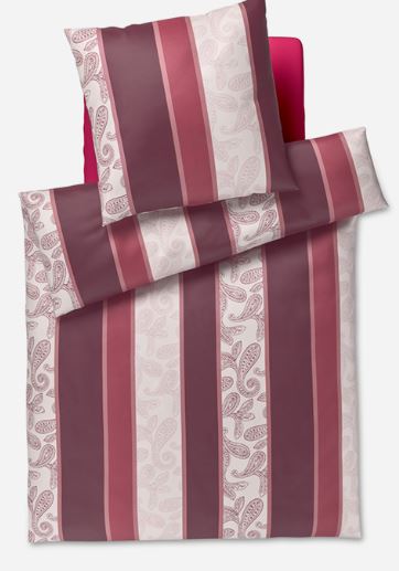 Joop! Ágyneműszett PAISLEY STRIPES BORDÓ