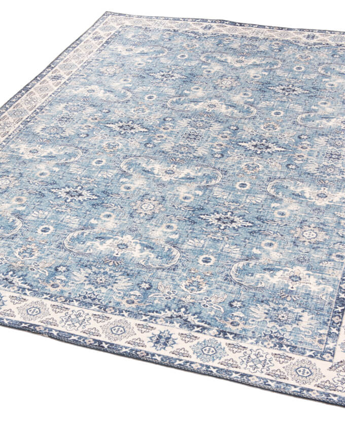 Gino Falcone Cecilia GF - 070 700 blue multi vintage szőnyeg - Leguan Exclusive - Gino Falcone - 70 x 140 cm