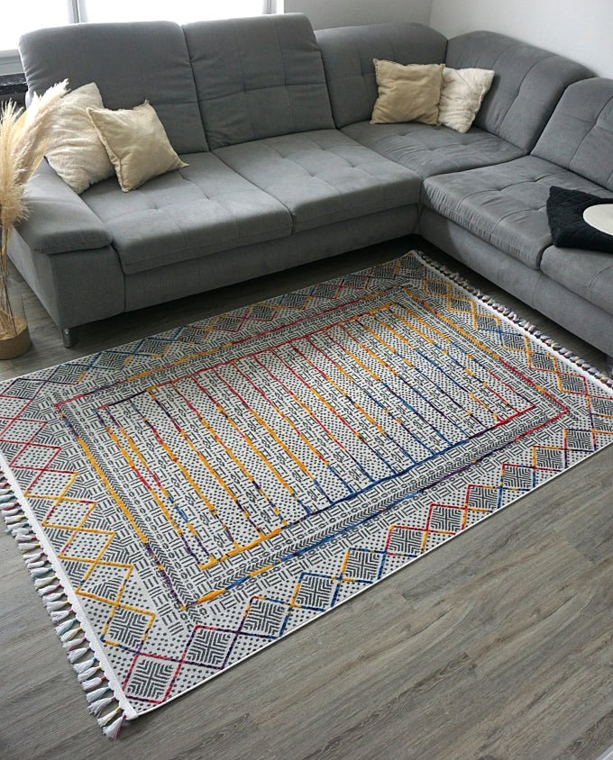 Jesi 6681 221 bordüre bunt design szőnyeg - Leguan Exclusive - Schöner Wohnen - 80 x 150 cm