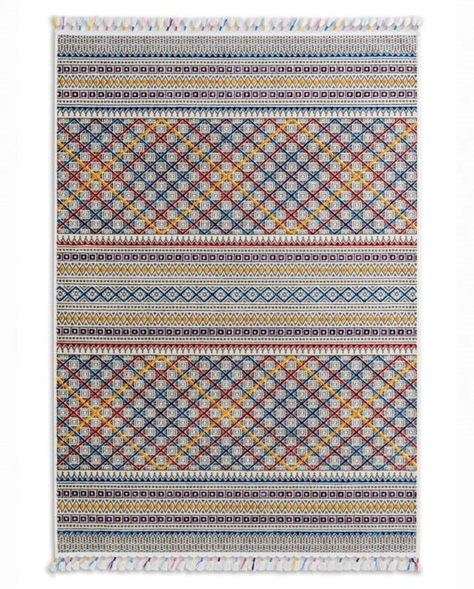 Jesi 6681 222 gitter bunt design szőnyeg - Leguan Exclusive - Schöner Wohnen - 80 x 150 cm