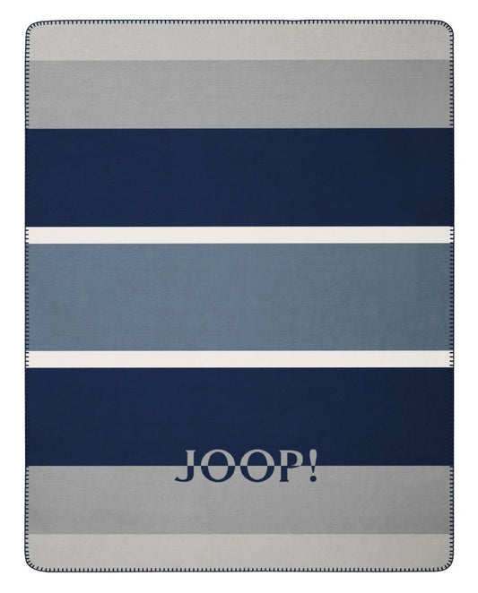 Joop! Mood navy - silber pléd, 150 x 200 cm - Leguan Exclusive - Joop! - 