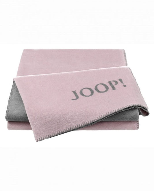 Joop! Uni Doubleface rosé - graphit pléd 150 x 200 cm - Leguan Exclusive - Joop! -