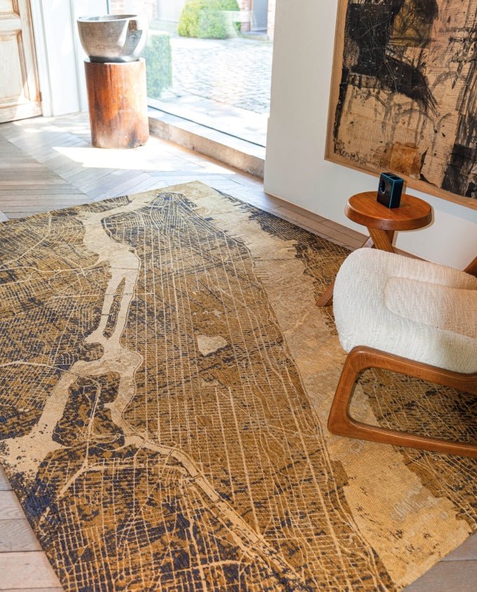 Louis De Poortere Cities New York - Gatsby Gold vintage szőnyeg - Leguan Exclusive - Louis De Poortere - 280 x 390 cm