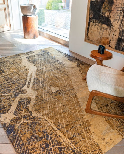 Louis De Poortere Cities New York - Gatsby Gold vintage szőnyeg - Leguan Exclusive - Louis De Poortere - 280 x 390 cm