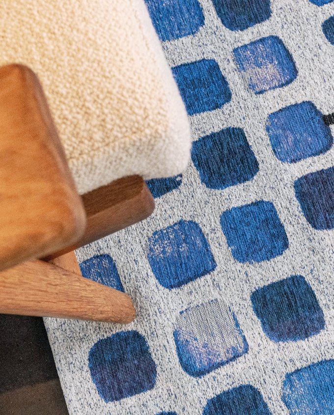 Louis De Poortere Cobblestone 9348 amparo blues vintage szőnyeg - Leguan Exclusive - Louis De Poortere - 240 x 340 cm