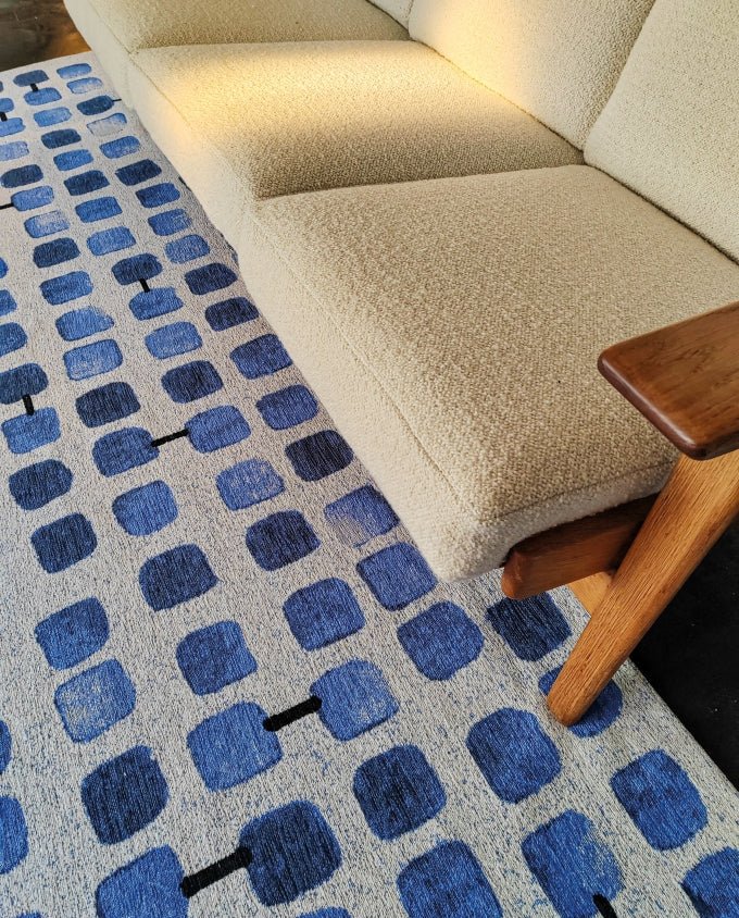 Louis De Poortere Cobblestone 9348 amparo blues vintage szőnyeg - Leguan Exclusive - Louis De Poortere - 240 x 340 cm
