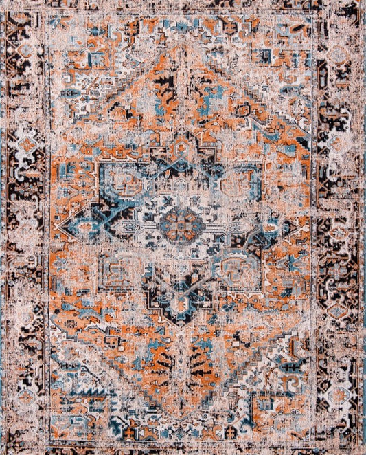 Louis De Poortere Heriz 8705 seray orange vintage szőnyeg - Leguan Exclusive - Louis De Poortere - 140 x 200 cm
