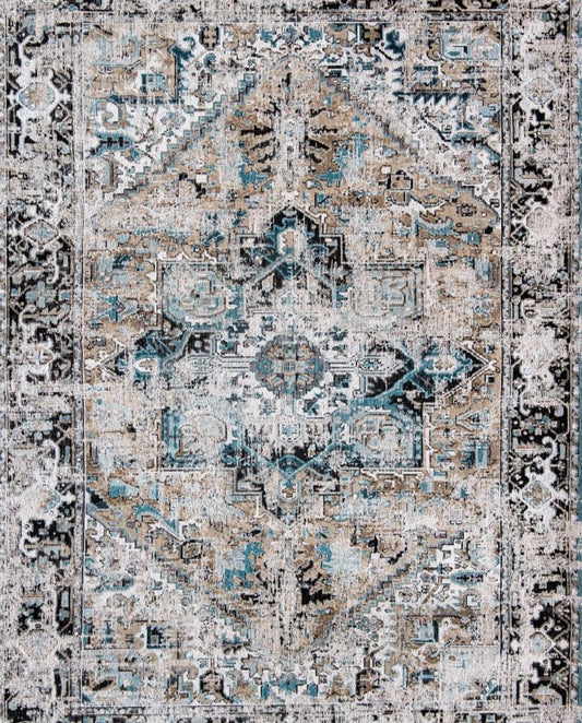 Louis De Poortere Heriz 8708 golden horn beige vintage szőnyeg - Leguan Exclusive - Louis De Poortere - 140 x 200 cm