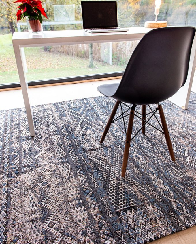 Louis De Poortere Kilim 9113 black rabat vintage szőnyeg - Leguan Exclusive - Louis De Poortere - 140 x 200 cm