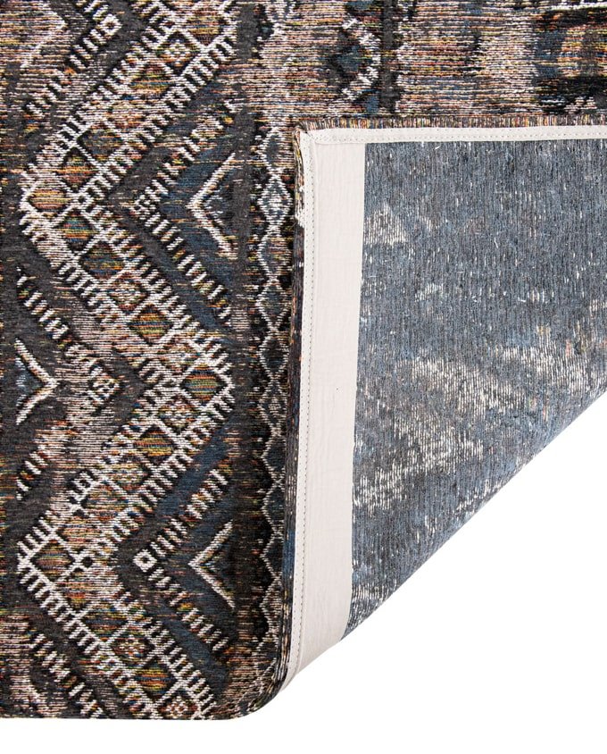 Louis De Poortere Kilim 9113 black rabat vintage szőnyeg - Leguan Exclusive - Louis De Poortere - 140 x 200 cm