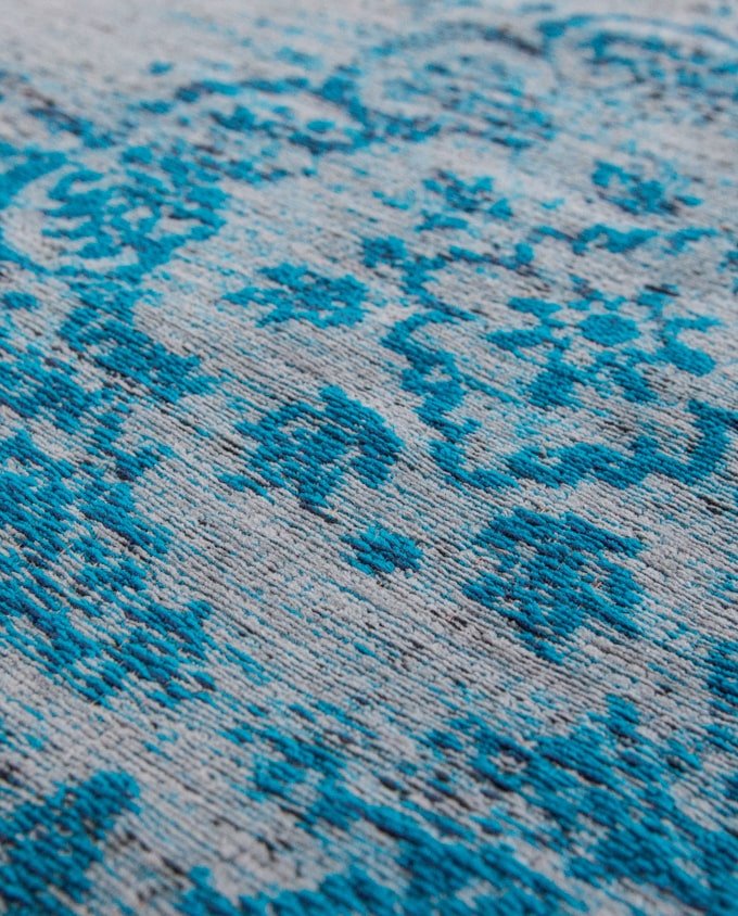 Louis De Poortere Medallion 8255 grey turquoise vintage szőnyeg - Leguan Exclusive - Louis De Poortere - 80 x 150 cm