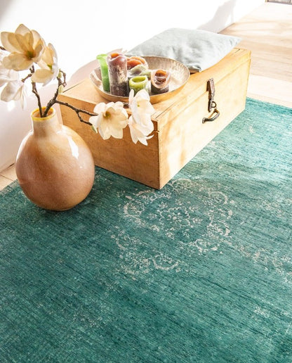 Louis De Poortere Medallion 8258 jade vintage szőnyeg - Leguan Exclusive - Louis De Poortere - 80 x 150 cm