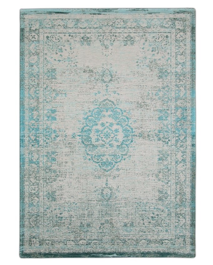 Louis De Poortere Medallion 8259 jade oyster vintage szőnyeg - Leguan Exclusive - Louis De Poortere - 80 x 150 cm