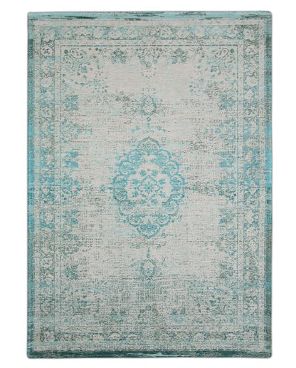 Louis De Poortere Medallion 8259 jade oyster vintage szőnyeg - Leguan Exclusive - Louis De Poortere - 80 x 150 cm