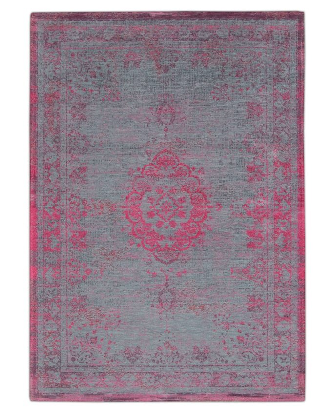 Louis De Poortere Medallion 8261 pink flash vintage szőnyeg - Leguan Exclusive - Louis De Poortere - 80 x 150 cm