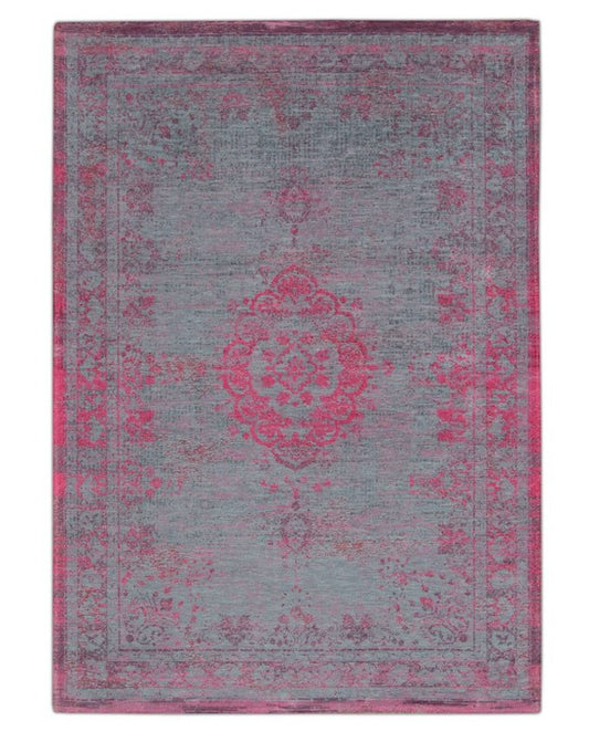 Louis De Poortere Medallion 8261 pink flash vintage szőnyeg - Leguan Exclusive - Louis De Poortere - 80 x 150 cm