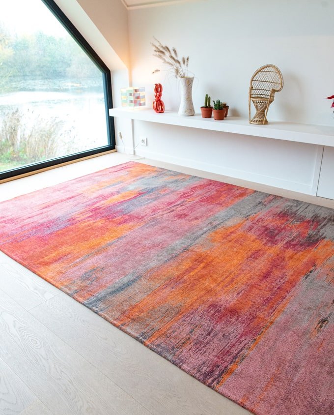 Louis De Poortere Monetti 9116 hibiscus red vintage szőnyeg - Leguan Exclusive - Louis De Poortere - 80 x 150 cm