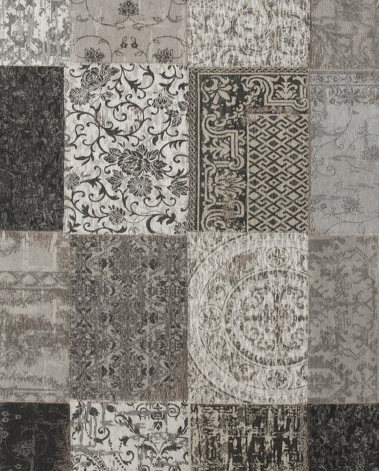 Louis De Poortere Multi 8101 black & white vintage szőnyeg - Leguan Exclusive - Louis De Poortere - 80 x 150 cm