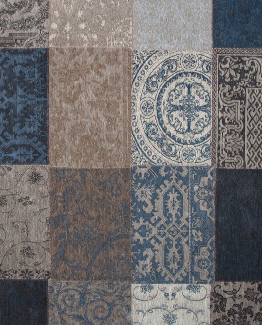 Louis De Poortere Multi 8108 blue denim vintage szőnyeg - Leguan Exclusive - Louis De Poortere - 80 x 150 cm