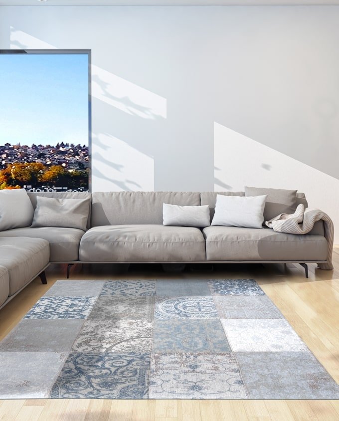 Louis De Poortere Multi 8981 bruges blue vintage szőnyeg 170 x 240 cm - Leguan Exclusive - Louis De Poortere - 170 x 240 cm