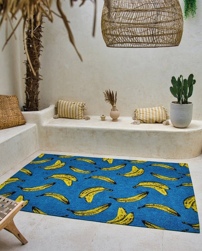 Louis De Poortere Pop Banana - California blue vintage szőnyeg - Leguan Exclusive - Louis De Poortere - 100 x 140 cm