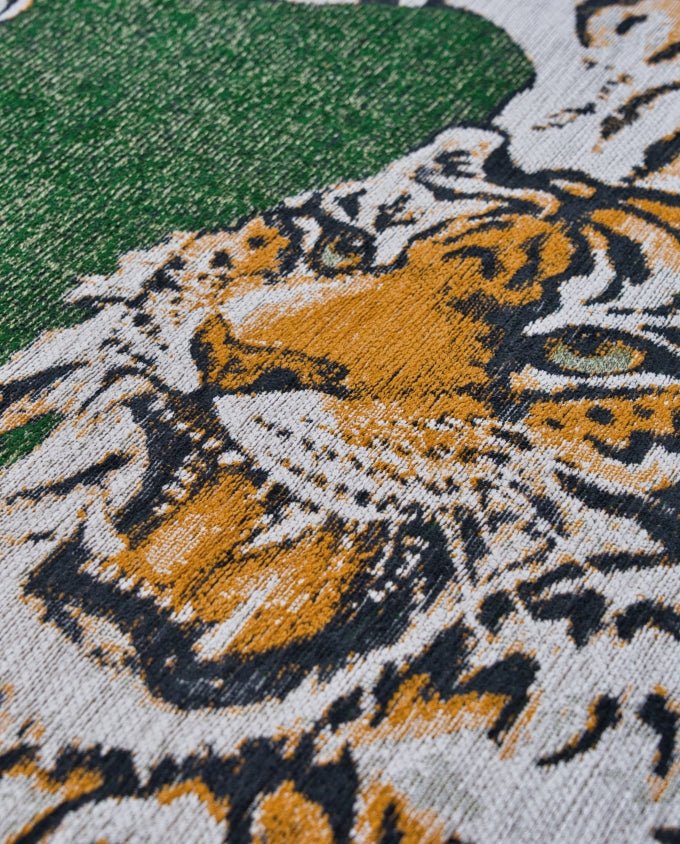 Louis De Poortere Pop Tiger - green on fire vintage szőnyeg - Leguan Exclusive - Louis De Poortere - 280 x 390 cm