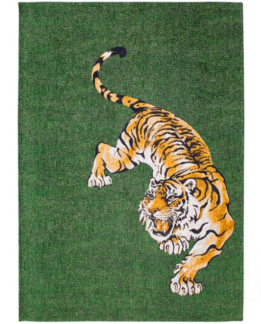 Louis De Poortere Pop Tiger - green on fire vintage szőnyeg - Leguan Exclusive - Louis De Poortere - 280 x 390 cm