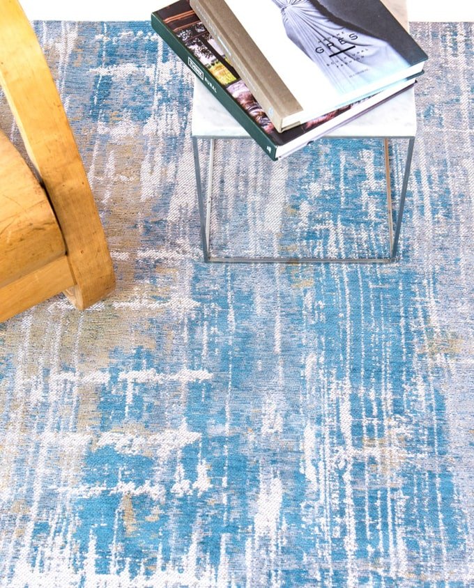 Louis De Poortere Streaks 8718 long island blue vintage szőnyeg - Leguan Exclusive - Louis De Poortere - 240 cm kör