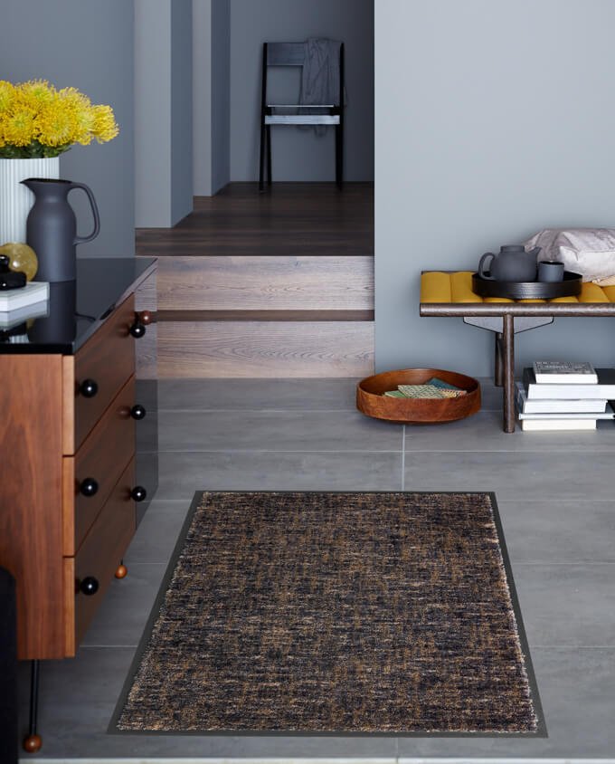 Miami 1688 003 044 antracit - taupe vintage lábtörlő - Leguan Exclusive - Schöner Wohnen - 50 x 70 cm