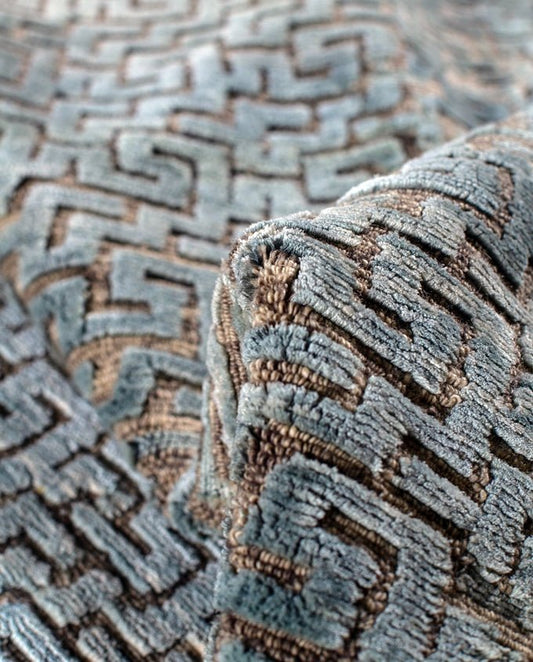 Nubu Silk 60, C4034 kézi készítésű, egyedi selyemszőnyeg - Leguan Exclusive - Leguan Exclusive -