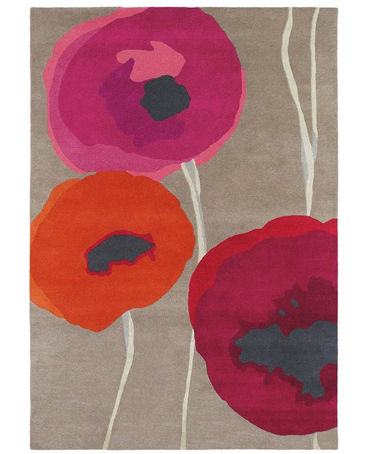 Sanderson Poppies red/orange 45700 design szőnyeg - Leguan Exclusive - Sanderson - 250 x 350 cm