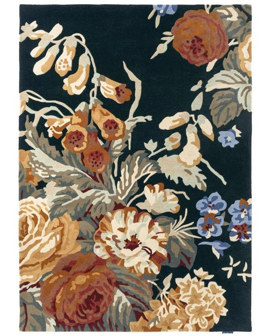 Sanderson Stapleton Park navy/burnt orange 45318 design szőnyeg - Leguan Exclusive - Sanderson - 250 x 350 cm